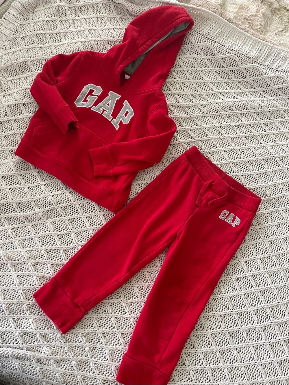 GAP Kids Bright Red Hoodie & Jogger Set